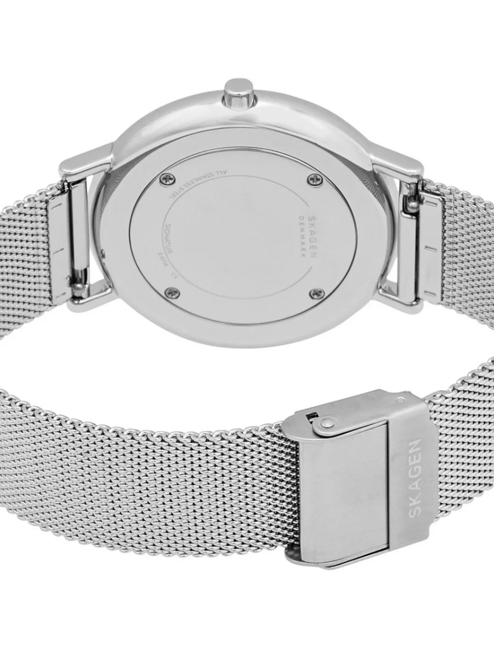 Skagen Silver Mesh Strap Men’s Watch SKW6565- White Dial